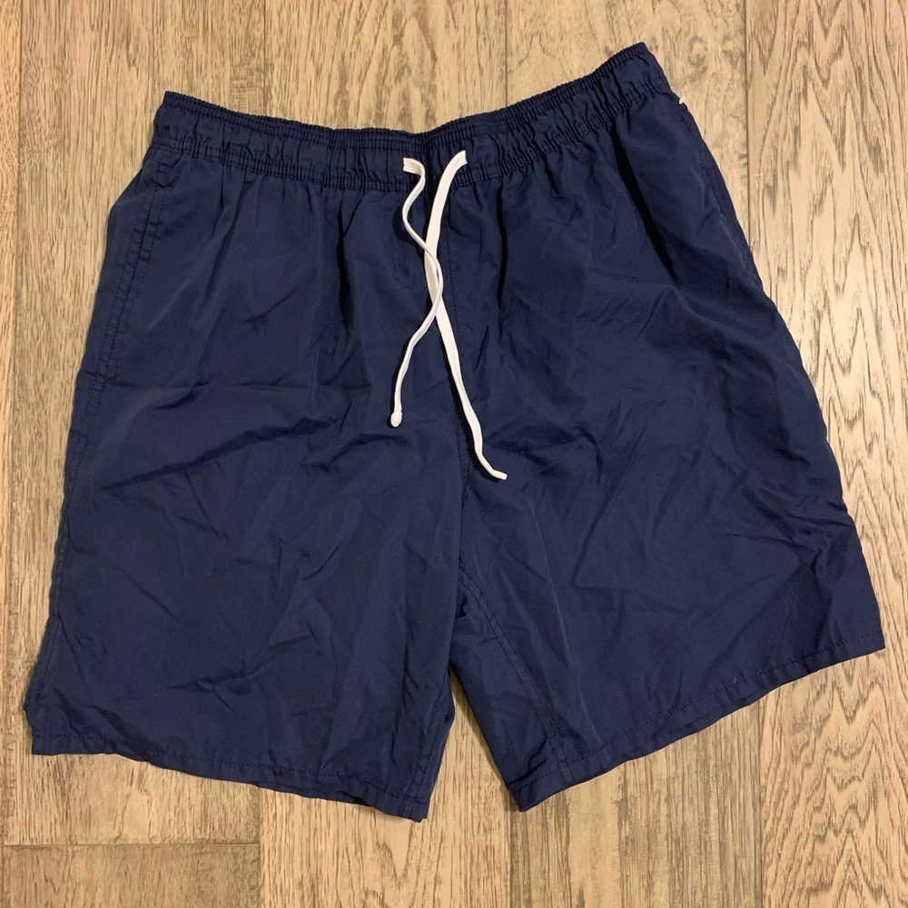 New without tag Old Navy Mens Solid Drawstring Waist Trunks Shorts Blue Size XL